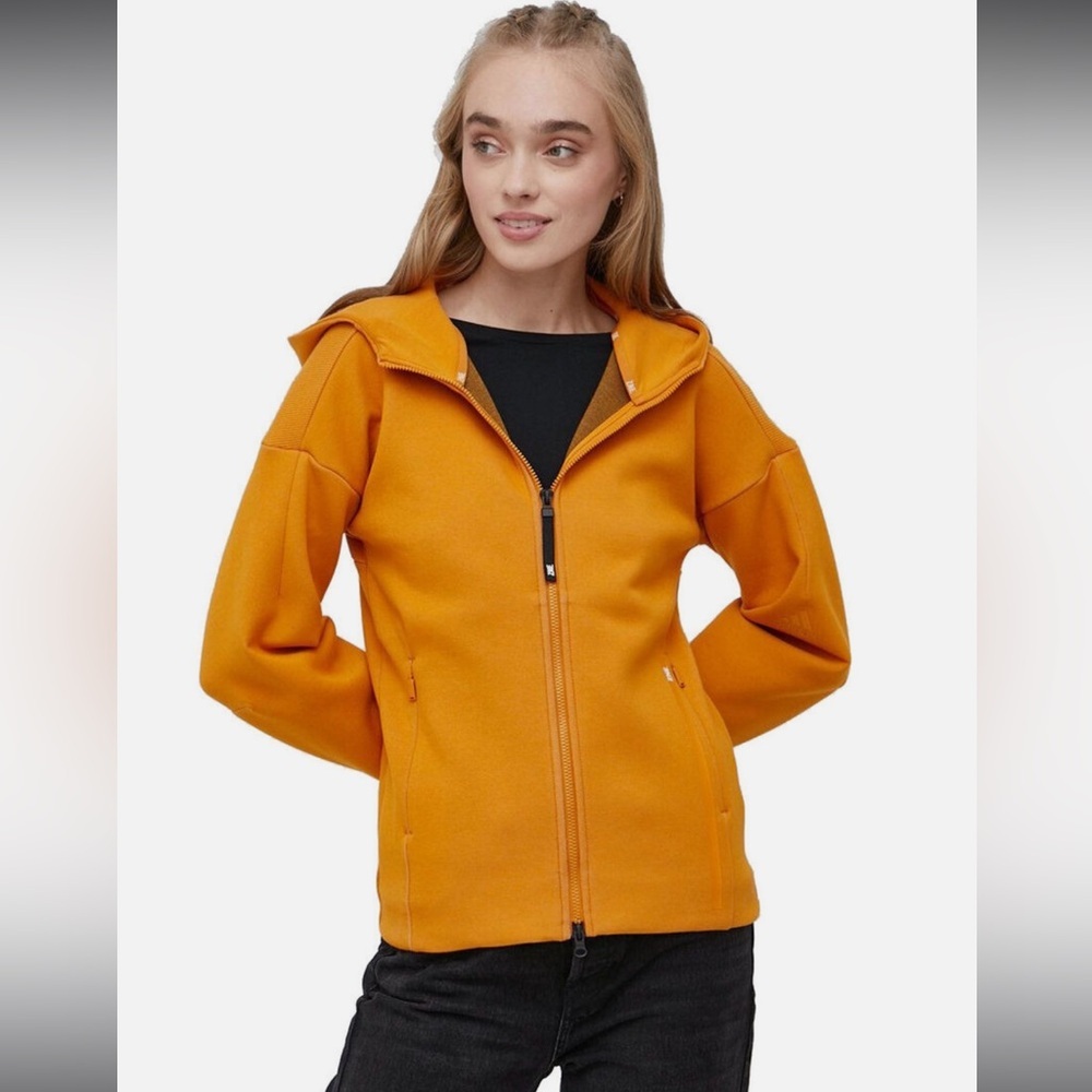 Adidas ZNE sportswear hoodie in orange size Medium youth